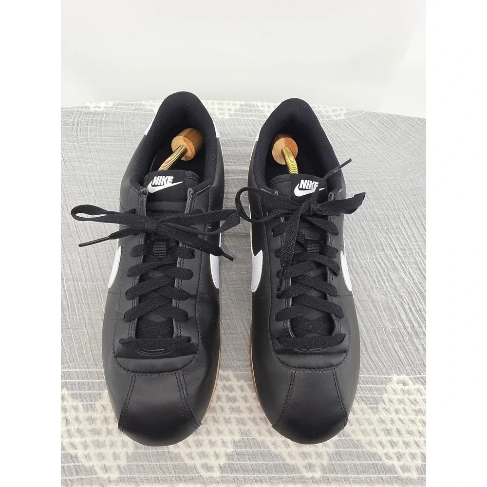 Nike Cortez Mens Black White Gum Light Brown Sneakers DM4044-002 Size 10